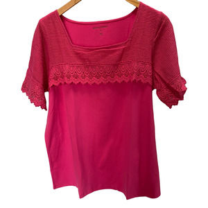 Jessica London Pink T-shirt Short Sleeve Women’s 12